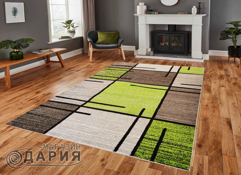 Тъкан килим MAGNOLIA 704 d.beige/green